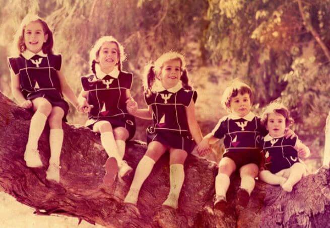 Nancy Corinne Pelosi with her siblings.